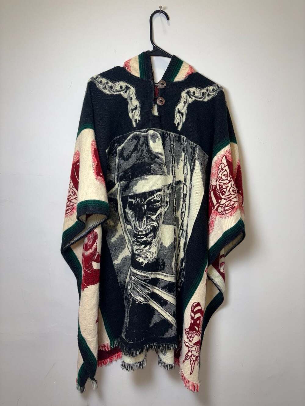 Freddy Krueger Nightmare Fans Anime-Inspired Fleece Poncho